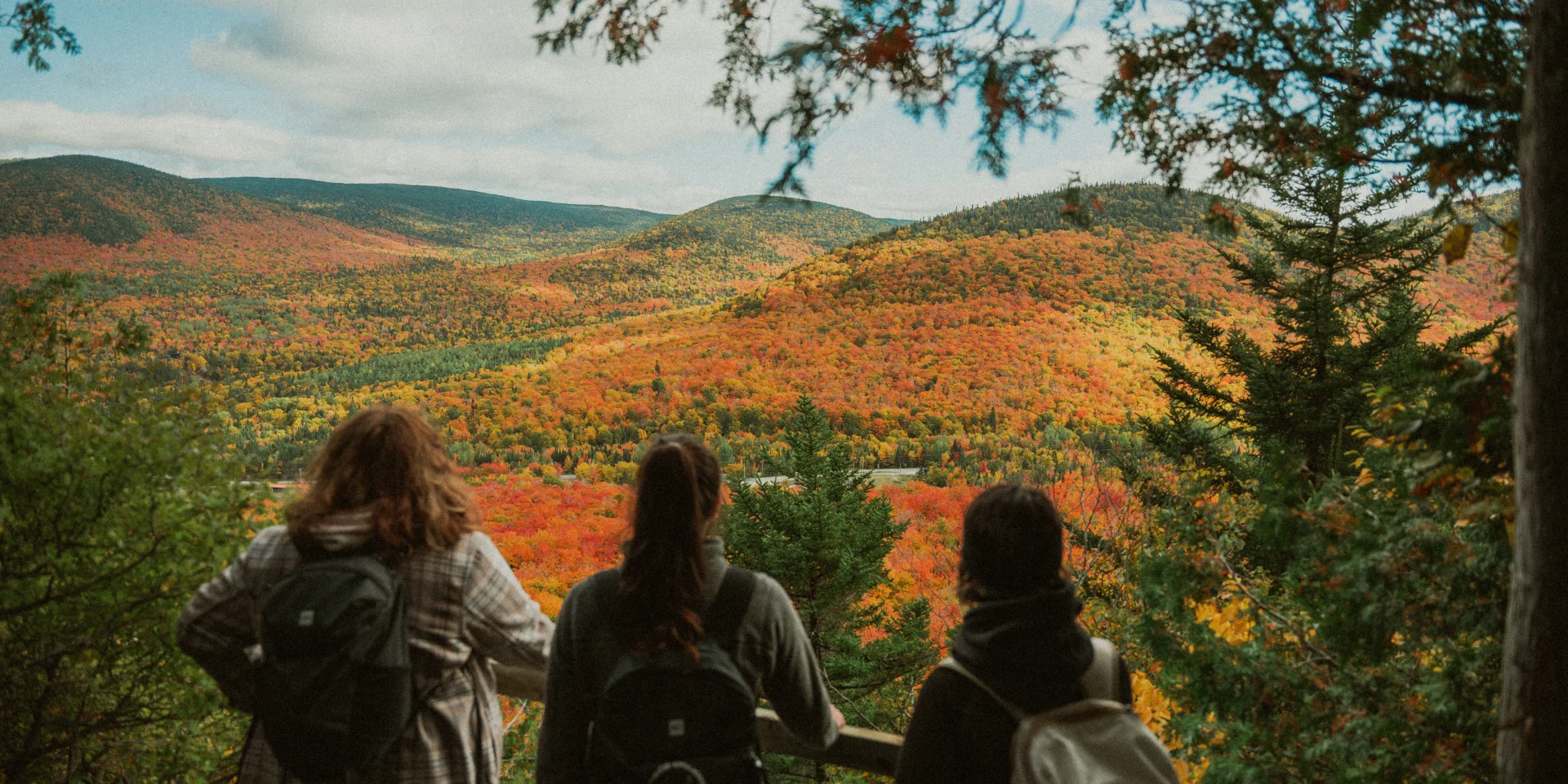 Autumn colors at Parc du Massif du Sud in Saint-Philémon