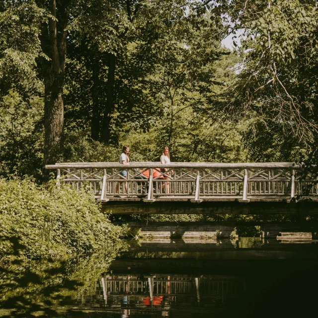 Bridge walking at Domaine Joly-De Lotbinière, Sainte-Croix