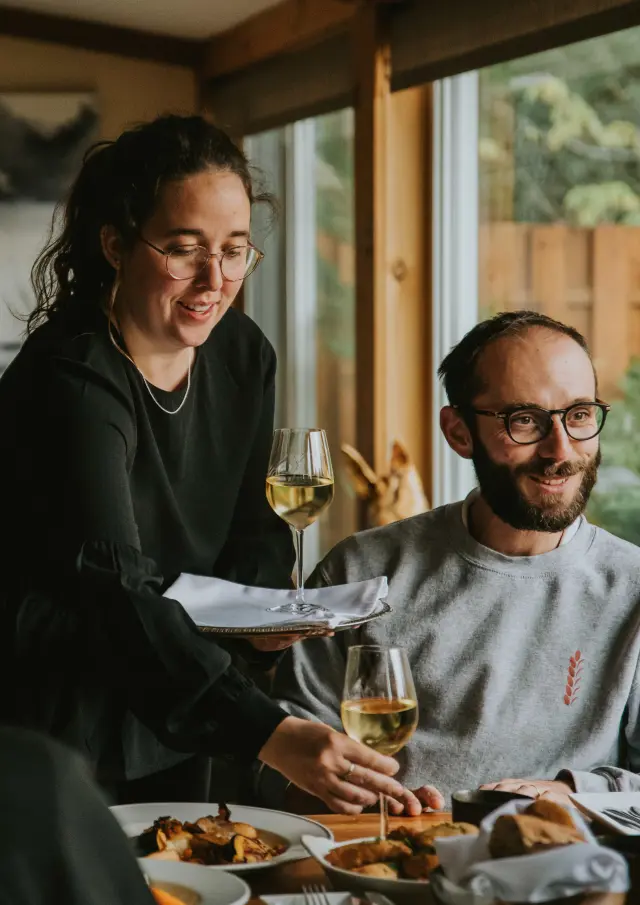 Accord assiette gourmande et vin à l'Auberge des Glacis de L'Islet