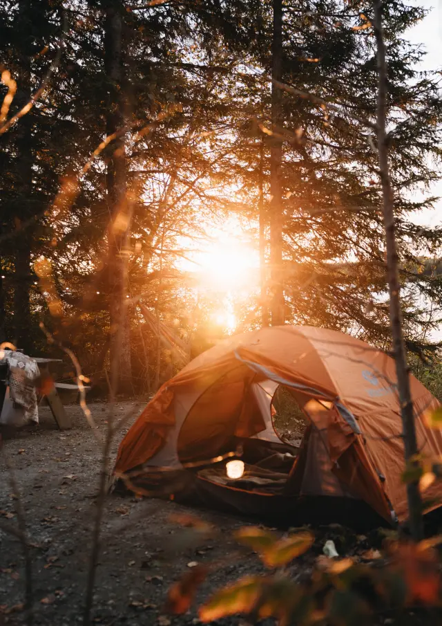 Site de camping dans le secteur Saint-Daniel du Parc national de Frontenac à Adstock