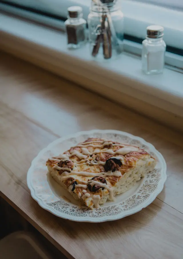 Pizza Foccacia chaude du Caravane Café à Sainte-Croix