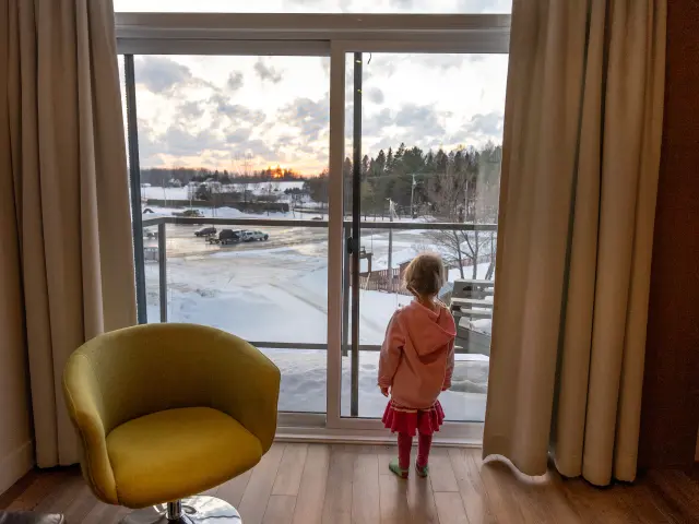 Vue de la chambre à La Cache du Golf de Beauceville