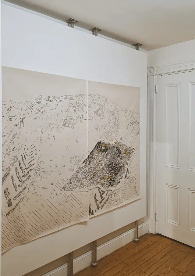Une œuvre d'une exposition à l'Espace culturel du quartier Saint-Nicolas à Lévis