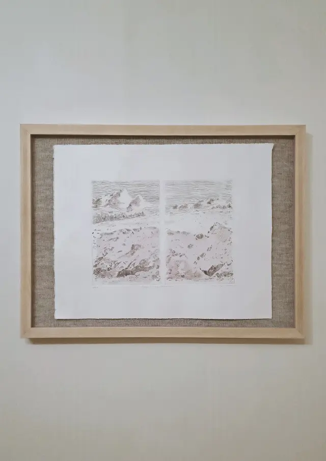 Une œuvre d'une exposition à l'Espace culturel du quartier Saint-Nicolas à Lévis