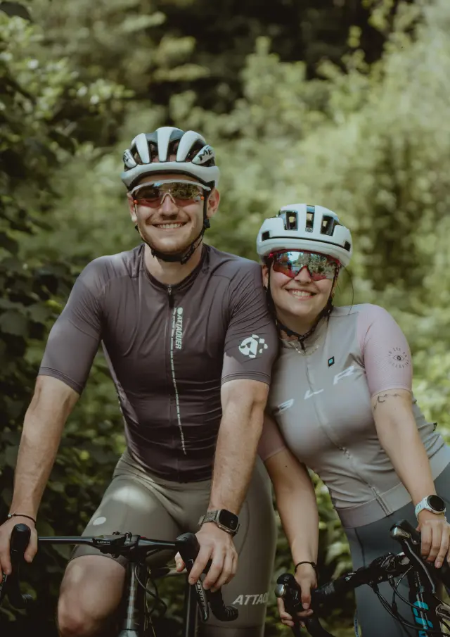 Couple de cyclistes sur la Cycloroute de Bellechasse