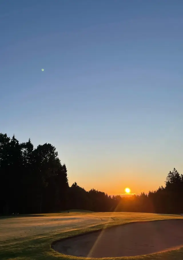 Vert d'un trou au Club de Golf Dorchester à Frampton