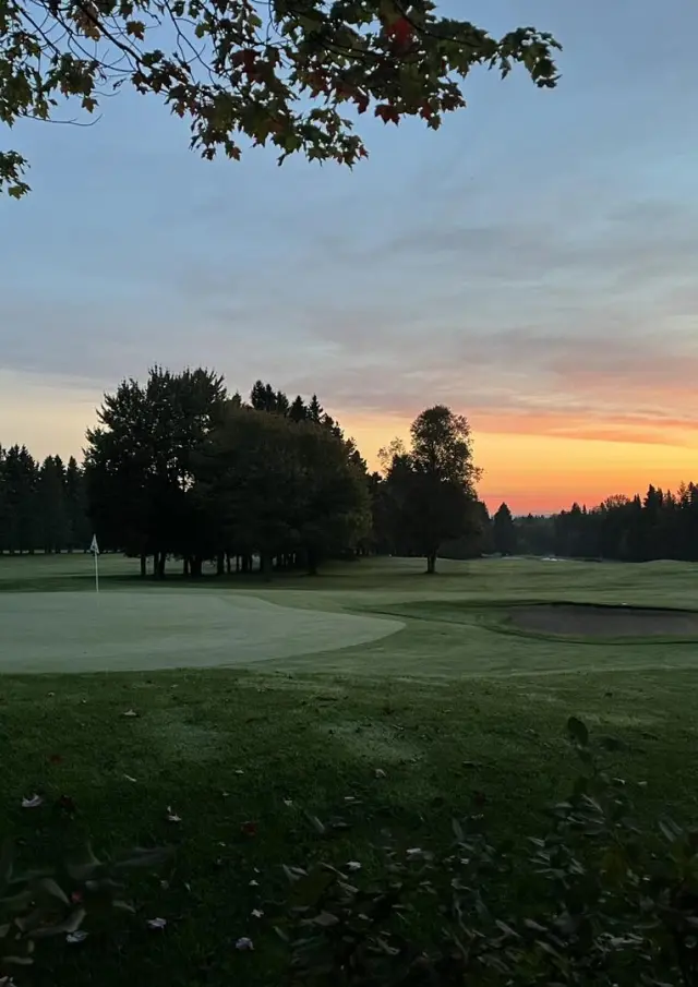 Vert d'un trou au Club de Golf Dorchester à Frampton