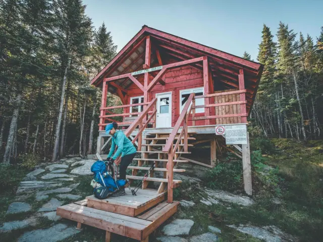 Arrêt au Camp de base, Parc du Massif du Sud, St-Philémon